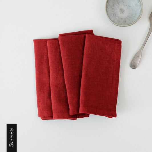 Zero Waste Lava Falls lino servetėlių rinkinys 4 vnt. — naturalusdrabuziai.lt